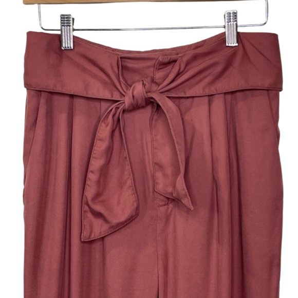 CARTONNIER BY ANTHROPOLOGIE | Dusty Rose Kingsley Belted Pants | Size 4 - Picture 3 of 11